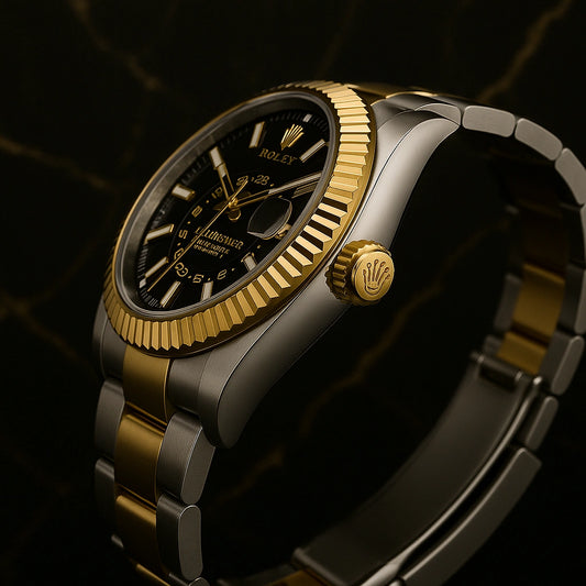 A Sky-Dweller Rolex Duo-Tone Black Dial – 42mm Oyster Perpetual
