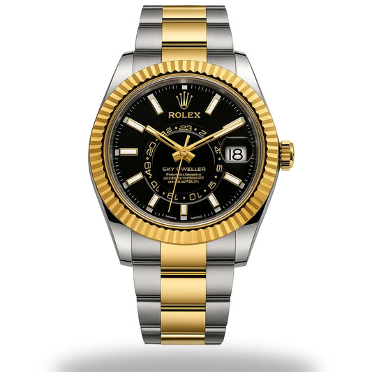 A Sky-Dweller Rolex Duo-Tone Black Dial – 42mm Oyster Perpetual