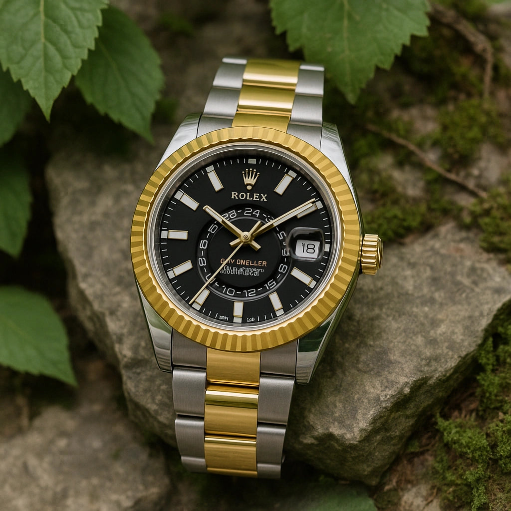 A Duo-Tone Sky Dweller Rolex Black Dial 42mm Oyster Perpetual