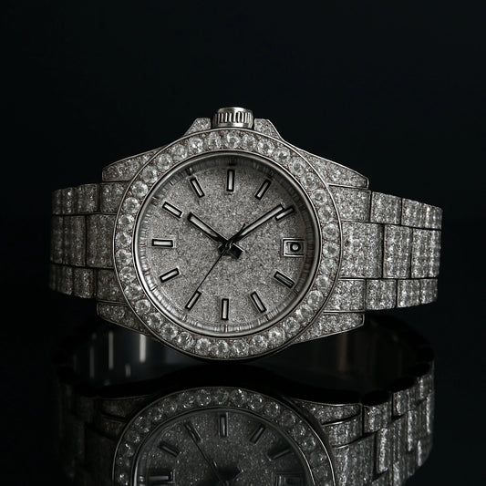 A Luxury Edition Full Diamond Automatic Watch – Iced Out Stainless Steel